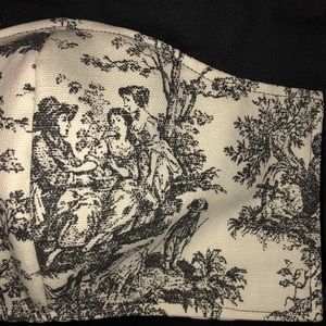 Black White Toil Face Mask